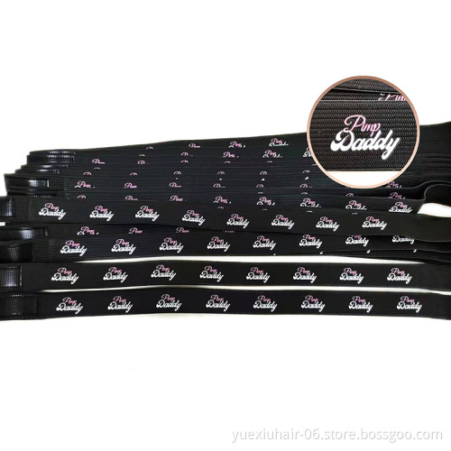 Repeat Logo Adjustable Custom Elastic Band for Lace Hair Lace Melt Band Designer Elastic Bands for Wig